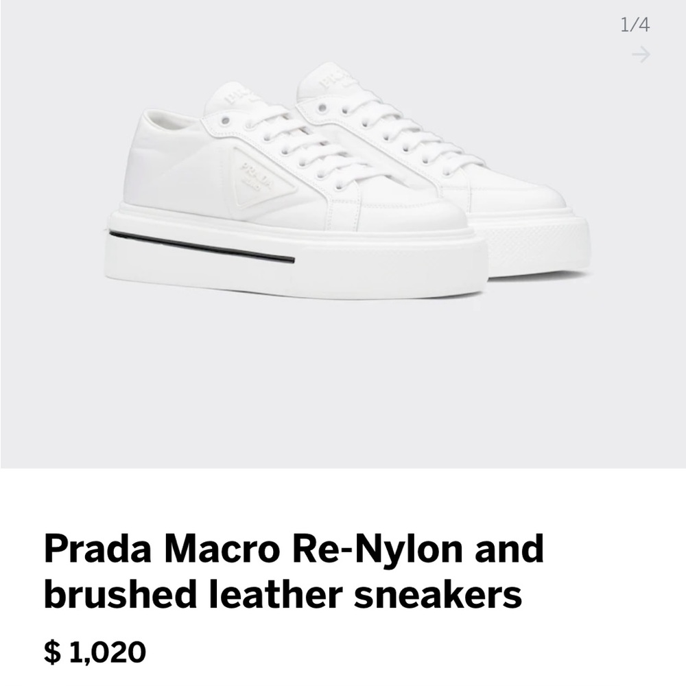 PRADA SNEAKERS Macro Re-nylon and brushed leather